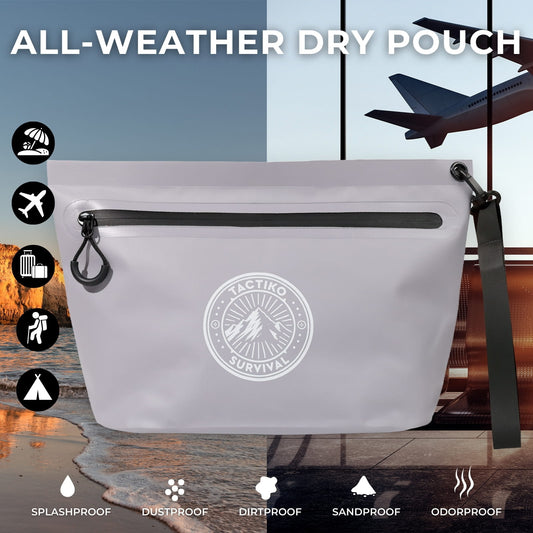 Gray all weather waterproof pouch