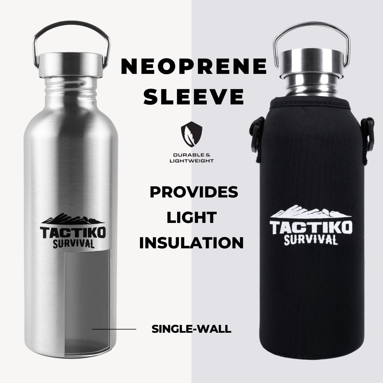 1000ml bottle with black sleeve insulation