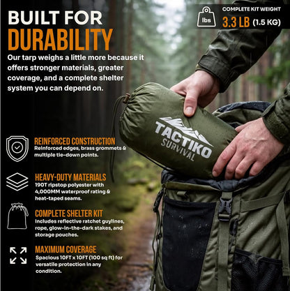 Waterproof Survival Tarp & Shelter