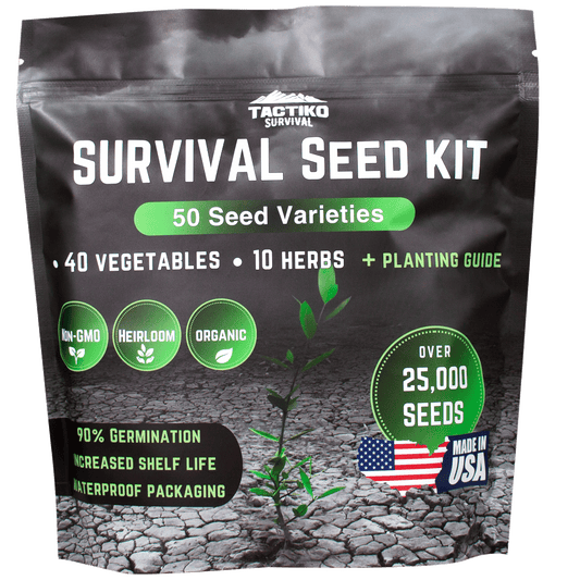 Tactiko Survival Seed Kit - 40 Vegetables & 10 Herbs