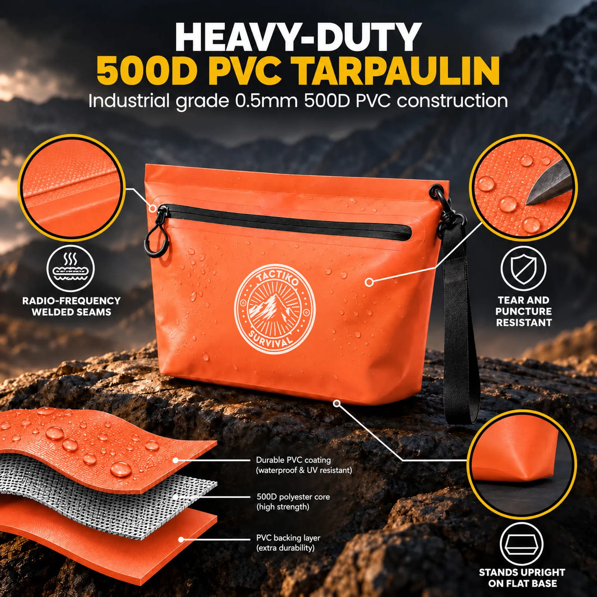3L Splash-Resistant Gear Pouch (Orange)