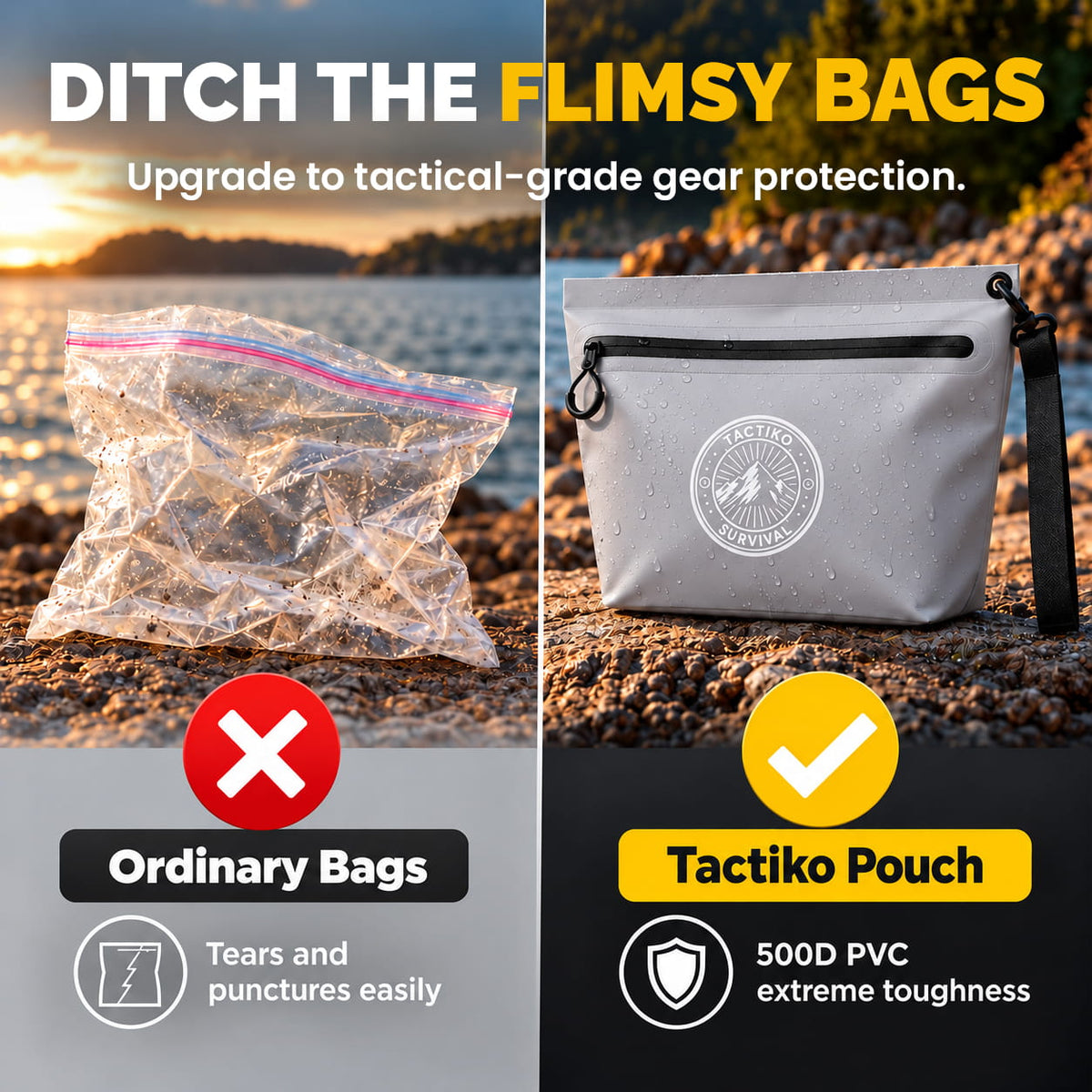 3L Splash-Resistant Gear Pouch (Gray)