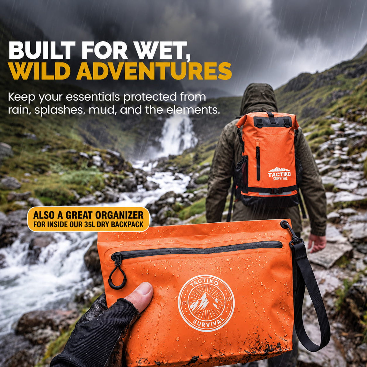 3L Splash-Resistant Gear Pouch (Orange)