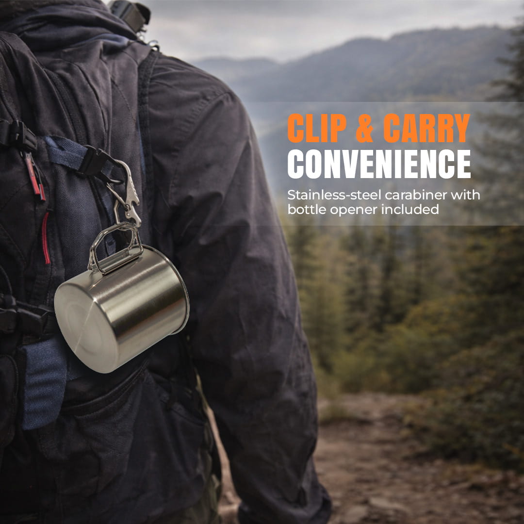 Stainless Steel Camping Mug (550ml)