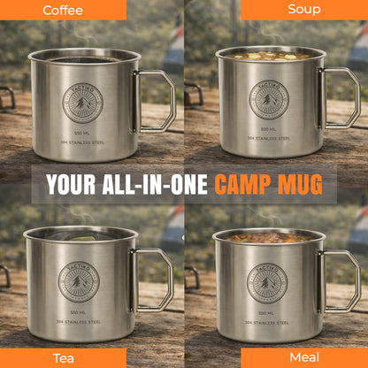 Stainless Steel Camping Mug (550ml)