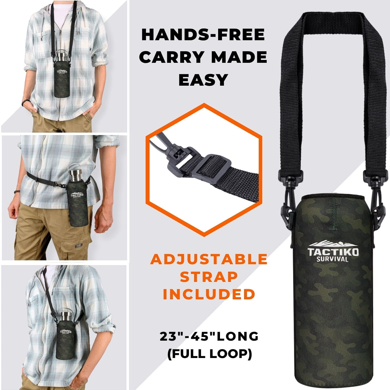 bottle carrier with adjustable strap