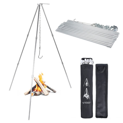 portable campfire tripod set