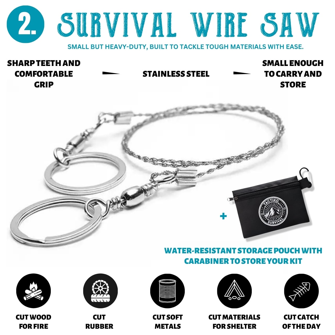 TACTIKO SURVIVAL Fishing & Wire Saw Kit