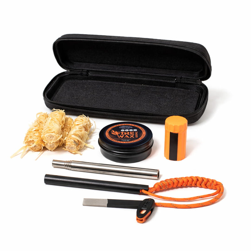 fire starter kit with ferro rod and tinder