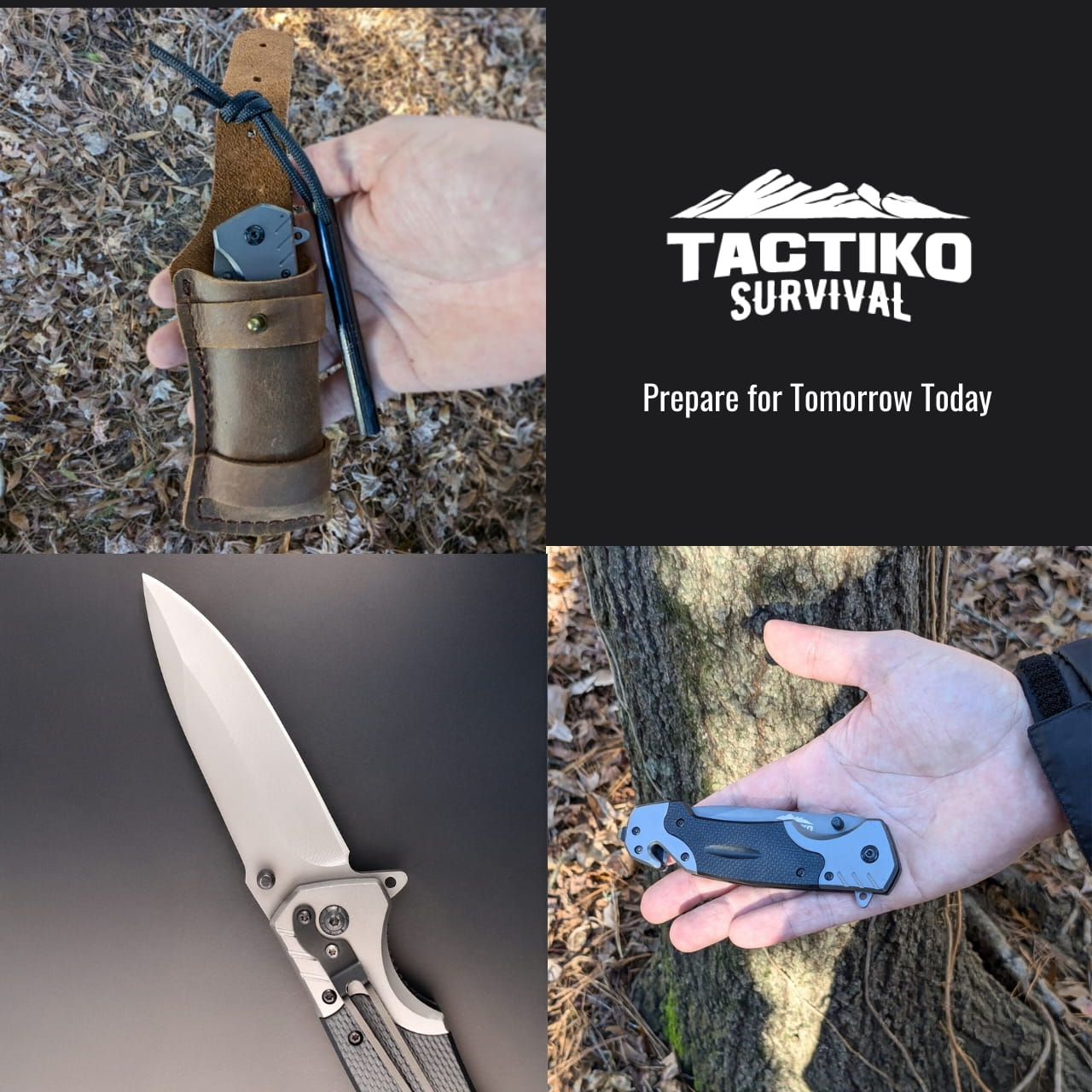 Tactiko survival knife gear collage