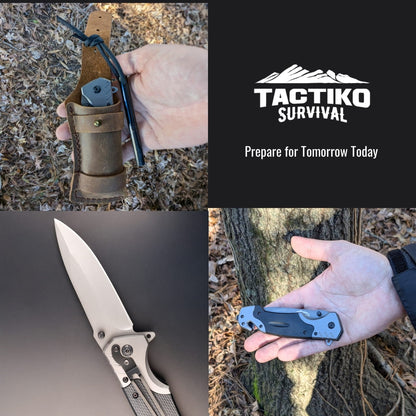 Tactiko survival knife gear collage