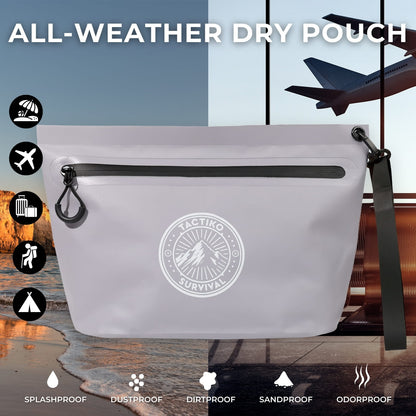 Gray all weather waterproof pouch