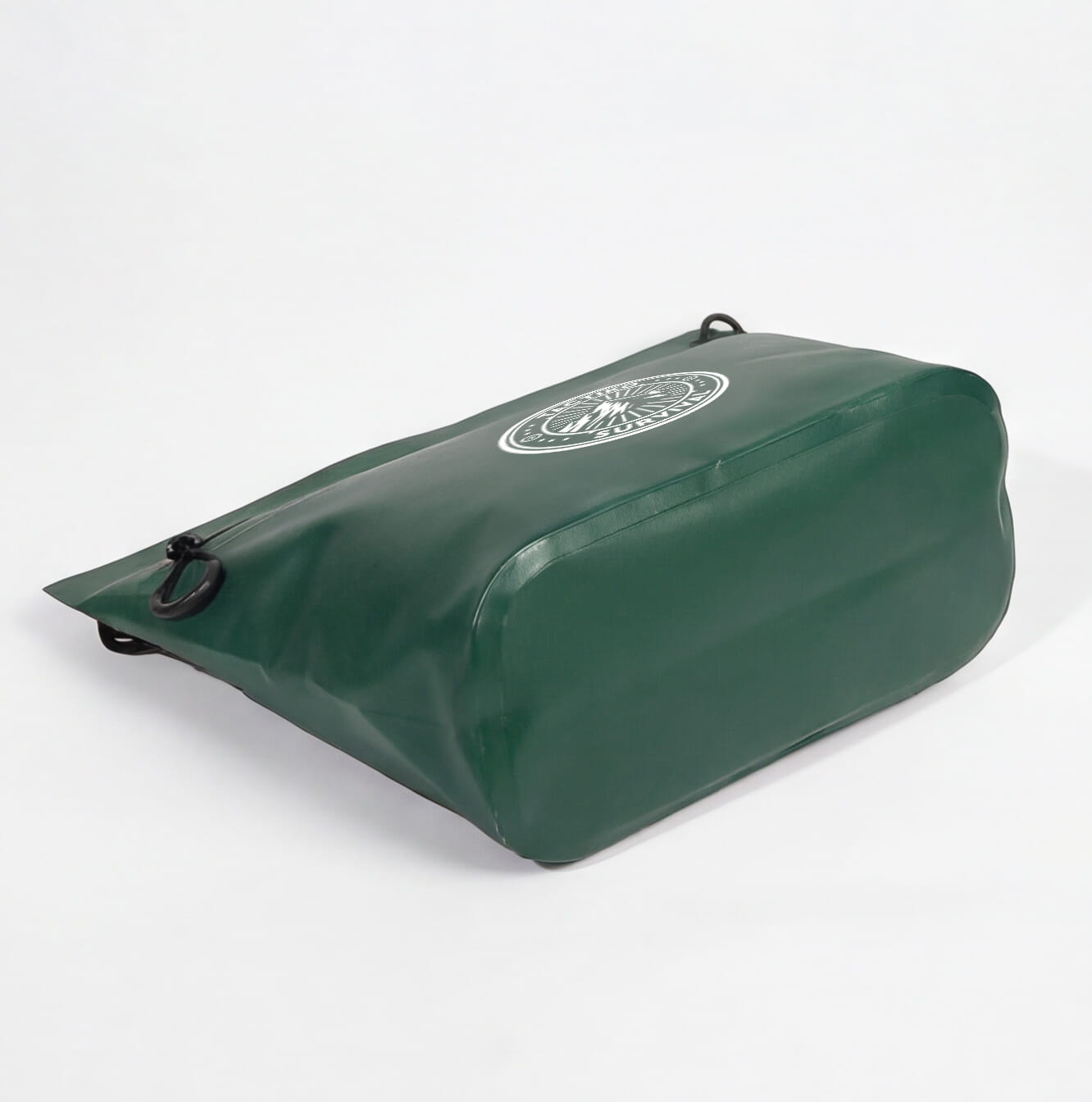 Green waterproof pouch base view