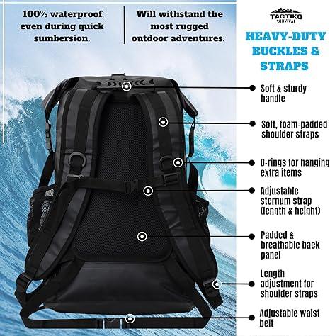 tactiko dry bag padded straps