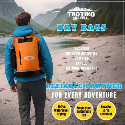 35L Waterproof Tactical Backpack (Fire Orange)