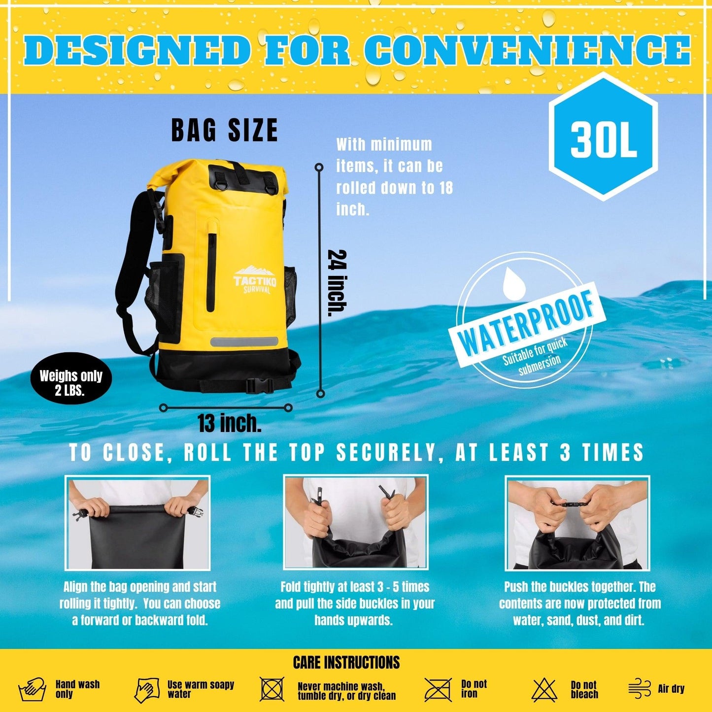 dry bag 35 liter with bottle holder