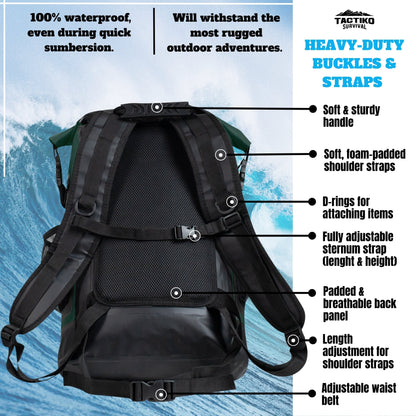35L Waterproof Tactical Backpack (Forest Green)