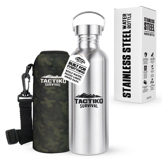 stainless steel bottle with sleeve and box
