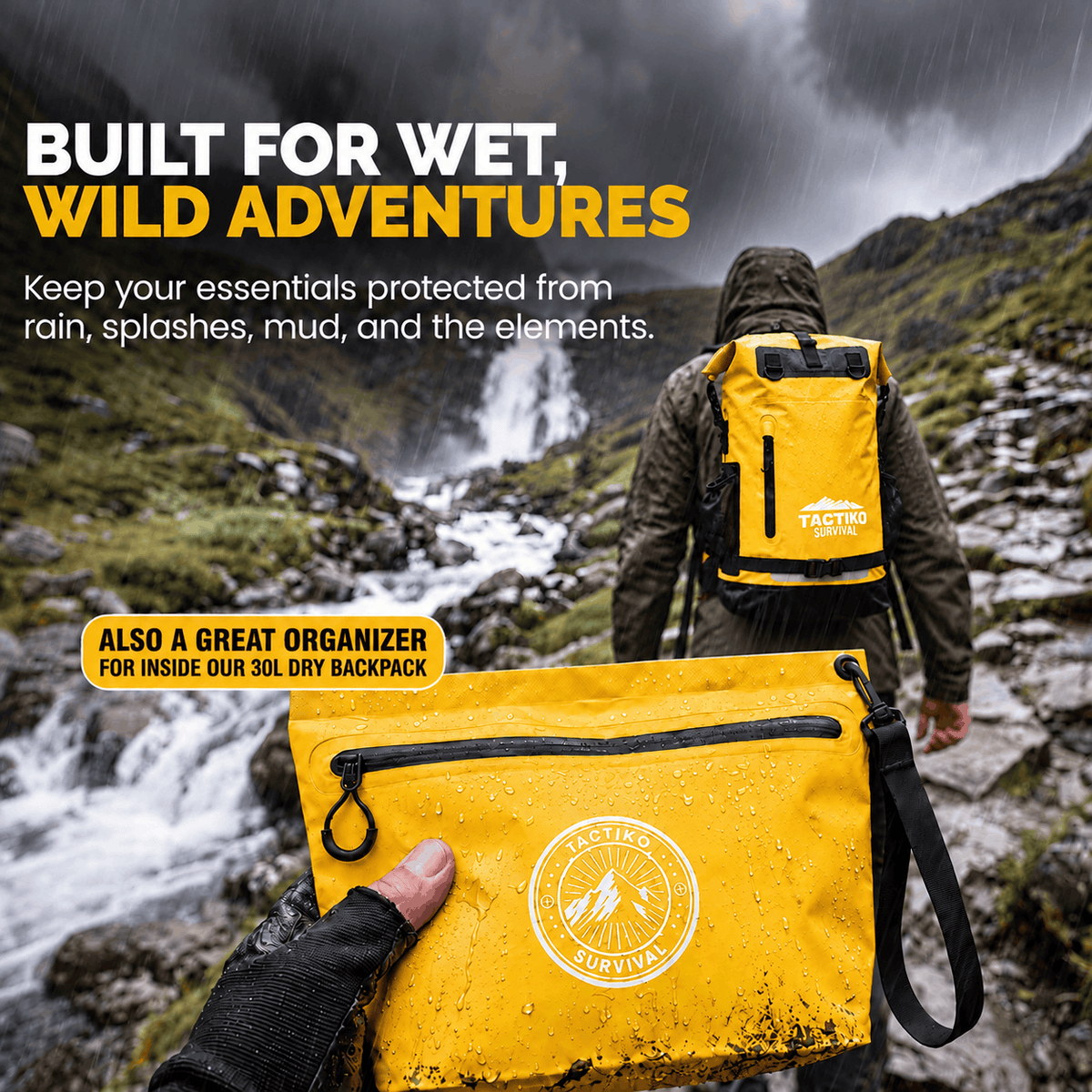 3L Splash-Resistant Gear Pouch (Yellow)