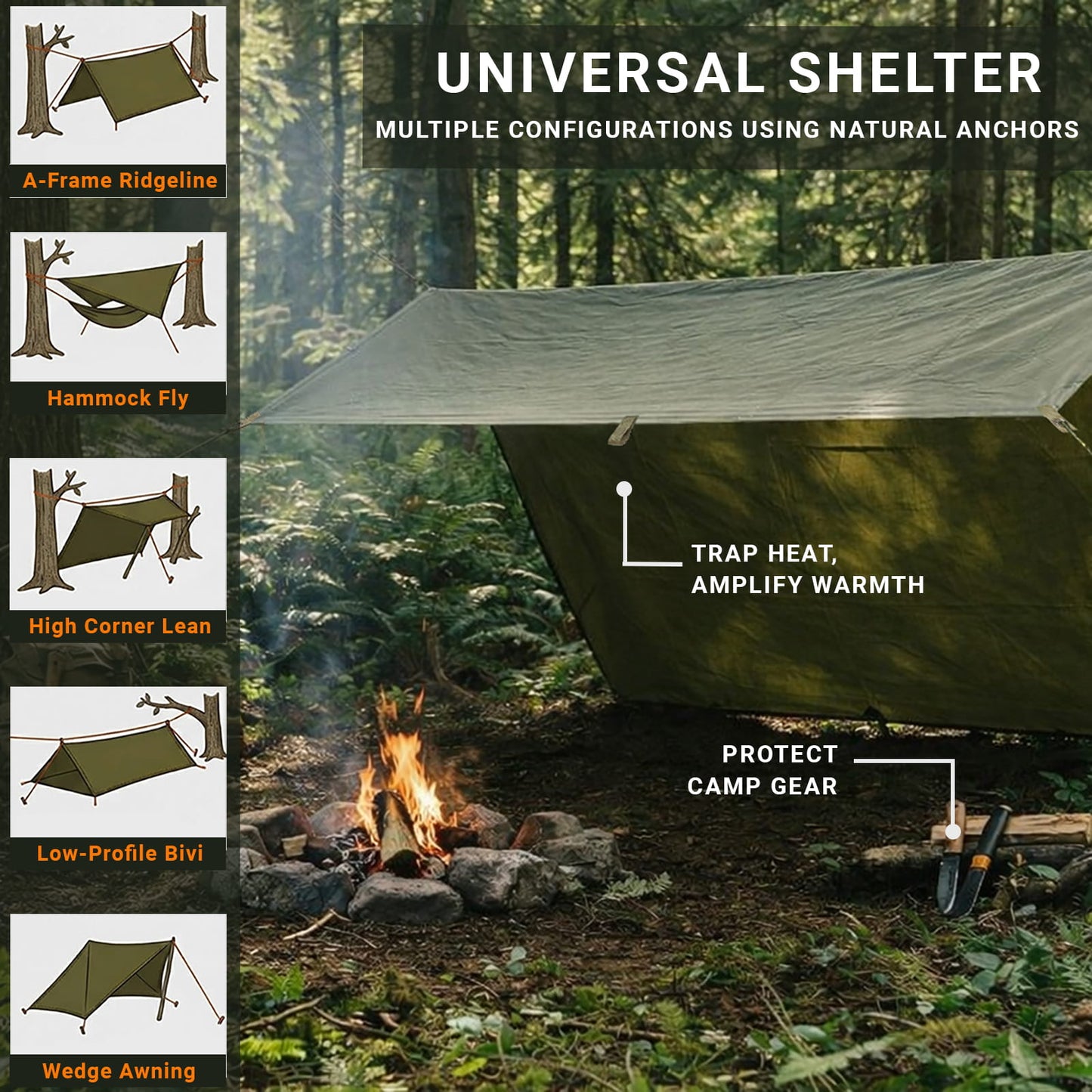 Waterproof Survival Tarp & Shelter