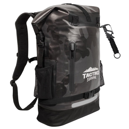 Camo Tactiko waterproof dry backpack with carabiner