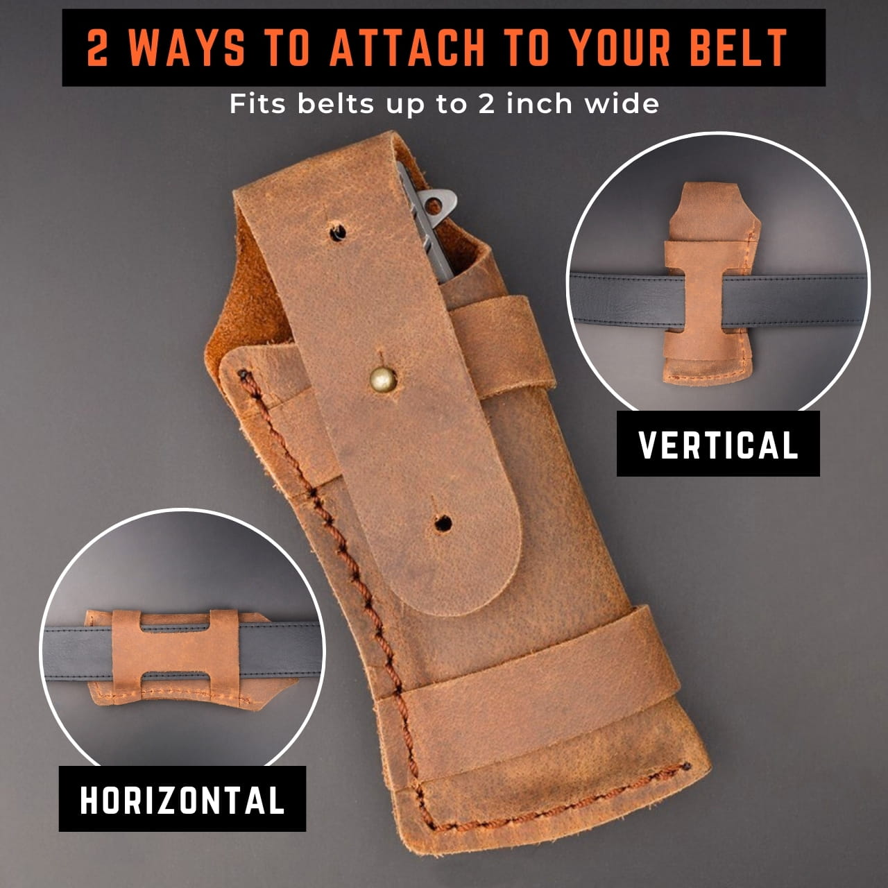 Tactiko leather sheath belt carry styles