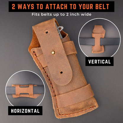 Tactiko leather sheath belt carry styles