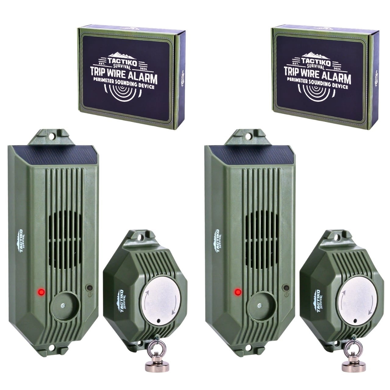 Tactiko trip wire alarm dual pack for perimeter security