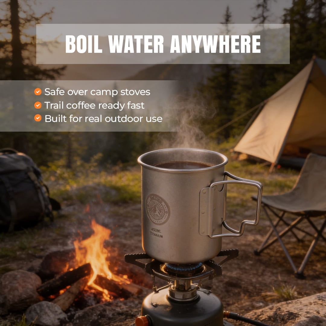 Titanium Camping Mug (450ml)