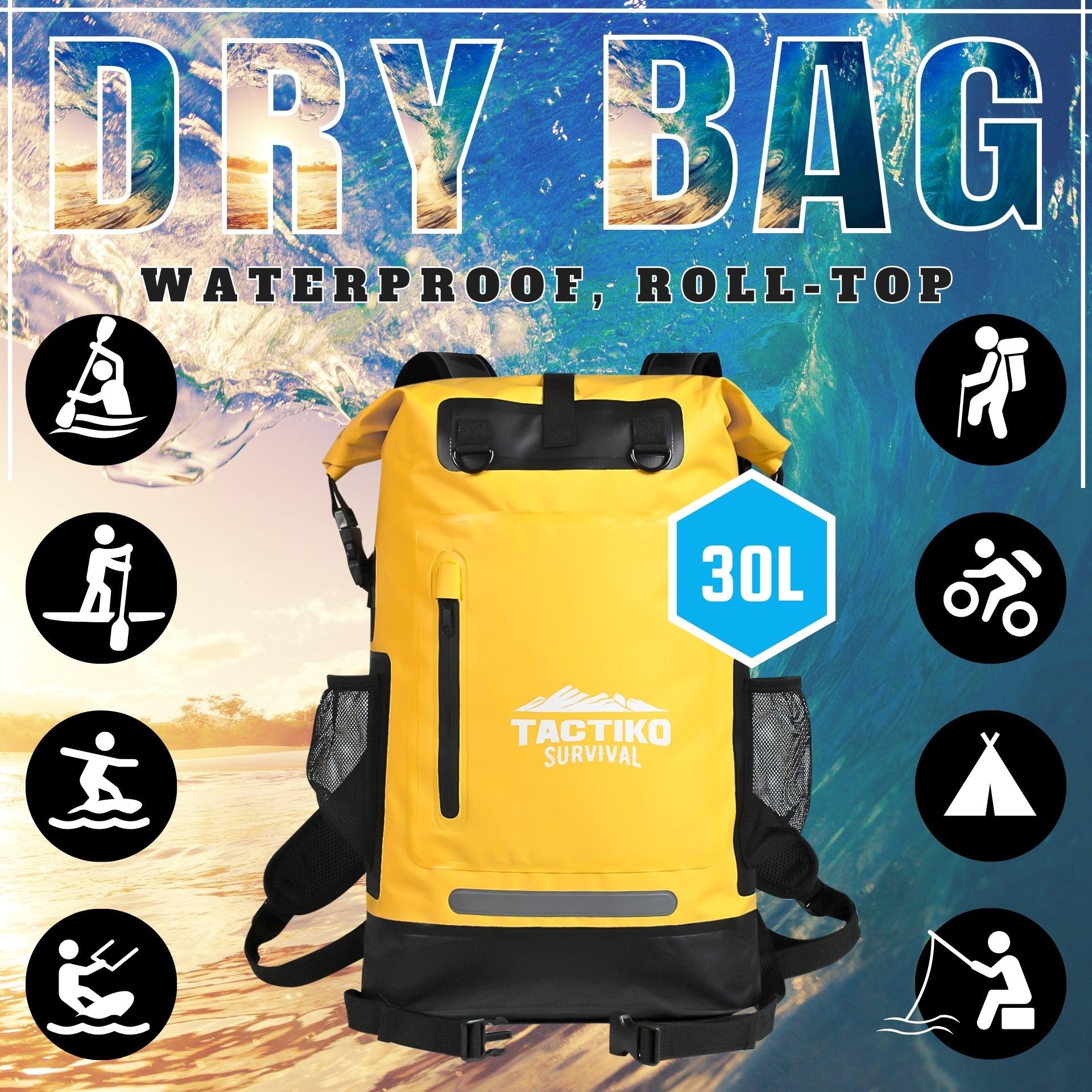 30 liter dry bag with roll top closure