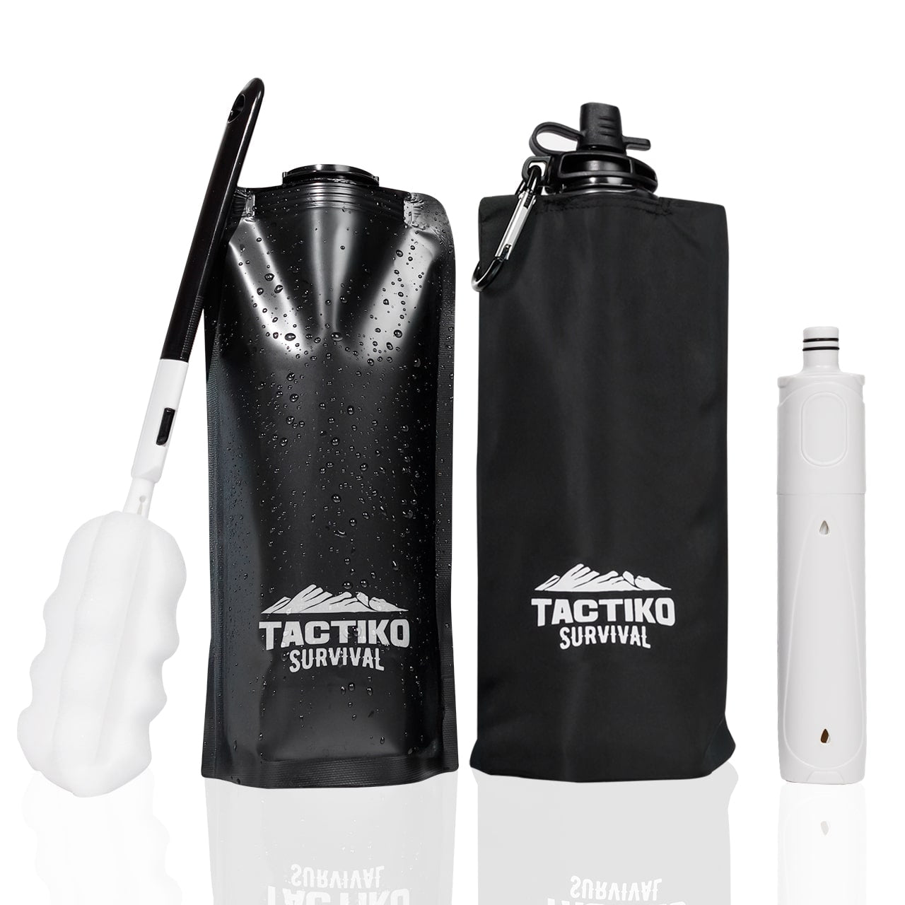 filtered water bottle black