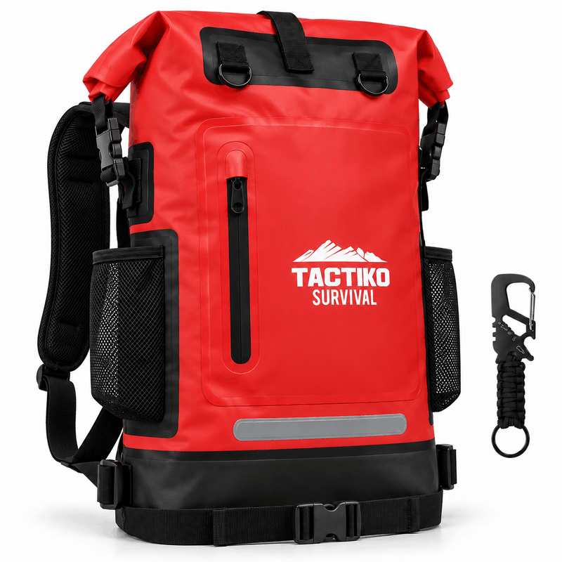 35L Waterproof Tactical Backpack (Fierce Red)