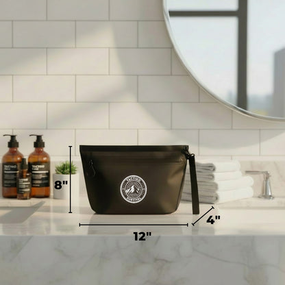 Waterproof pouch with size measurements